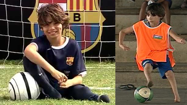 Cậu bé không chân tập luyện cùng Barca Cậu bé không chân tập luyện cùng Barca