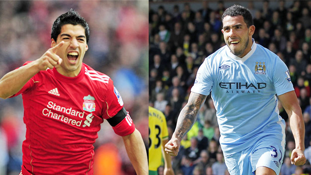 Liverpool vs Man City: Suarez so tài Tevez Liverpool vs Man City: Suarez so tài Tevez