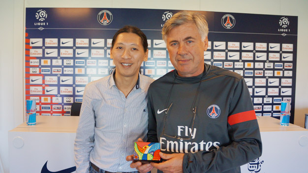Phóng viên Báo bóng đá gặp gỡ đặc biệt với Ancelotti