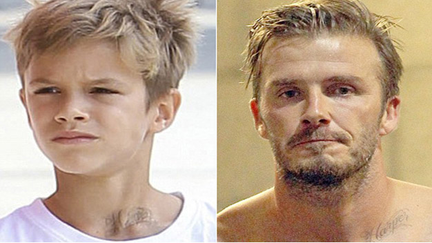 Bắt chước bố, cậu hai nhà Becks 