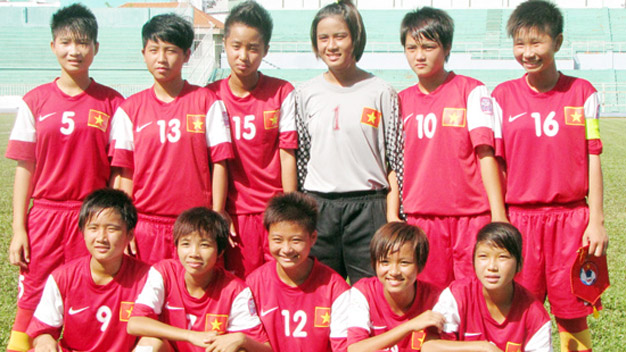 Giải bóng đá nữ U14 châu Á 2013: Việt Nam thắng Philippines 4-0