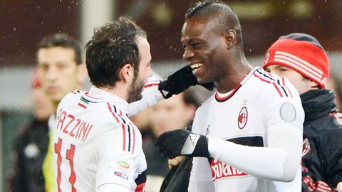 Milan: Đặt hy vọng vào song sát Balotelli - Pazzini