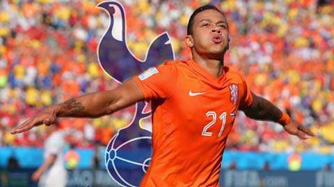 Depay trên đường gia nhập Tottenham