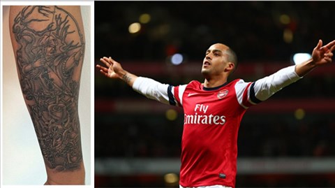 Theo Walcott không ngừng xăm trổ