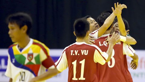 ĐT Việt Nam đè bẹp Myanmar ở giải futsal ĐNÁ