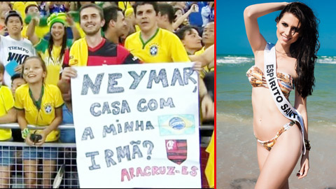 Fan cầu hôn Neymar cho em gái