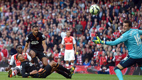 Arsenal 2-2 Hull City: Pháo thủ hút chết