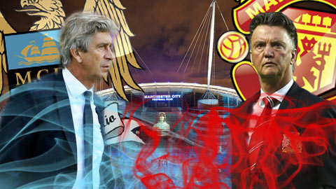 Derby Manchester: Cuộc chiến cân não giữa Pellegrini và Van Gaal