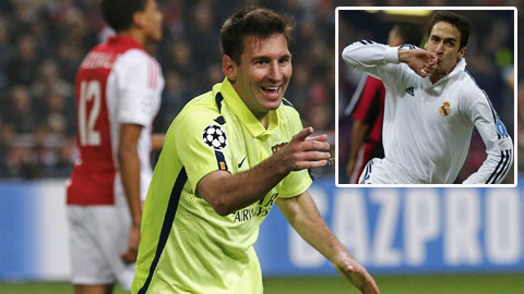 Qua mặt Ronaldo, Messi cân bằng kỷ lục ghi bàn ở Champions League của Raul