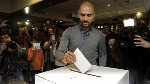 Guardiola đi bầu cử ghế chủ tịch Barca