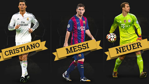 Công bố danh sách rút gọn QBV 2014: Neuer đua tranh cùng Ronaldo và Messi Công bố danh sách rút gọn QBV 2014: Neuer đua tranh cùng Ronaldo và Messi