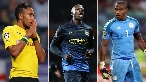 Cầu thủ xuất sắc nhất châu Phi 2014: Cuộc đua giữa Yaya Toure, Aubameyang và Enyeama