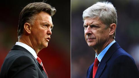 Van Gaal và Wenger mạnh miệng về khả năng vô địch của đội nhà