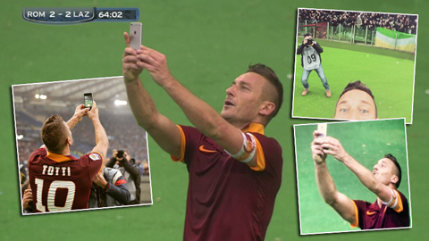 Cộng đồng mạng hào hứng với phong cách ăn mừng selfie của Totti