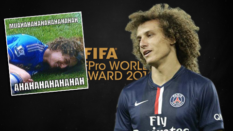 Cộng đồng mạng không thể tin David Luiz có tên trong ĐHTB FIFA