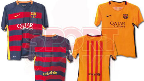 Lộ diện áo đấu lạ lẫm của Barca mùa 2015/16 Lộ diện áo đấu lạ lẫm của Barca mùa 2015/16
