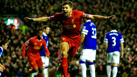 Trận derby Merseyside cuối cùng của Gerrard Trận derby Merseyside cuối cùng của Gerrard