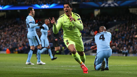 Man City 1-2 Barca: Show diễn của Suarez