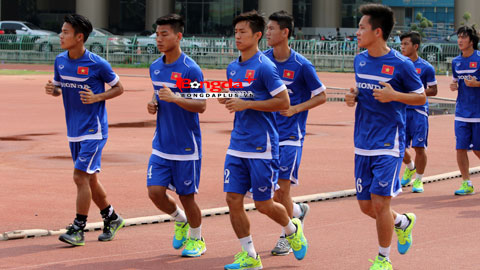 Olympic Việt Nam tập nhẹ trước đại chiến với Olympic Thái Lan Olympic Việt Nam tập nhẹ trước đại chiến với Olympic Thái Lan