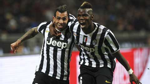 Juve sẽ giữ Tevez, bán Pogba vào Hè này