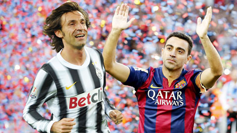 Pirlo vs Xavi: Vinh quang cuối của hai tượng đài bất tử