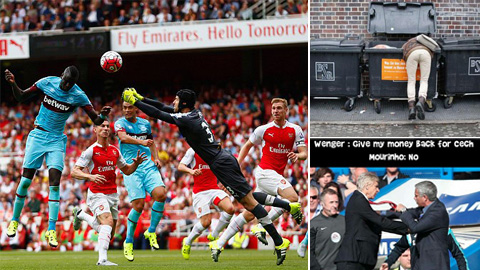 Ảnh chế sai sót của Cech trong trận Arsenal 0-2 West Ham