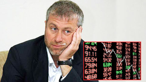 Abramovich mất 101,5 triệu bảng vì chứng khoán lao dốc