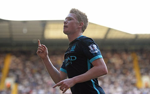 De Bruyne đang chơi rất hay trong màu áo Man City