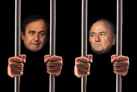 Nếu tòa án tìm ra bằng chứng phạm tội của Platini và Blatter, cả 2 sẽ phải làm bạn với song sắt nhà tù