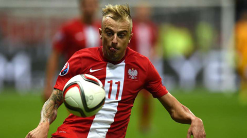 Tiền vệ Kamil Grosicki (Ba Lan): 4 bàn/735 phút