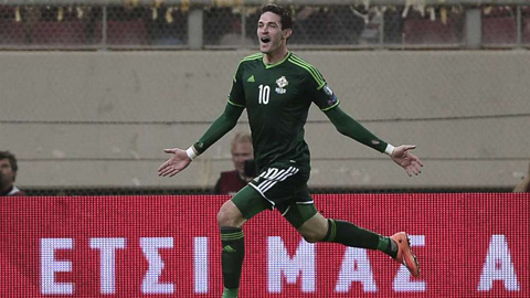 Tiền đạo Kyle Lafferty (Bắc Ireland): 7 bàn/752 phút