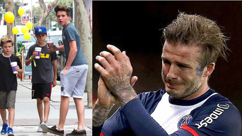 Becks đau khổ vì con trai không có năng khiếu bóng đá