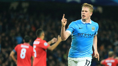 De Bruyne giúp Man City thắng Sevilla nghẹt thở phút bù giờ