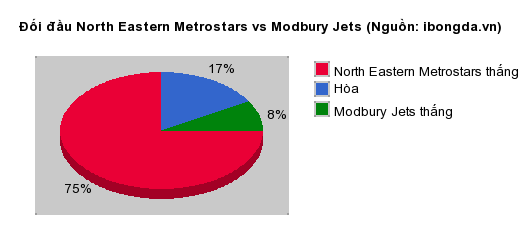Thống kê đối đầu North Eastern Metrostars vs Modbury Jets