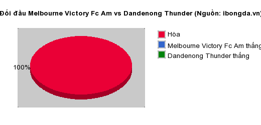 Thống kê đối đầu Melbourne Victory Fc Am vs Dandenong Thunder